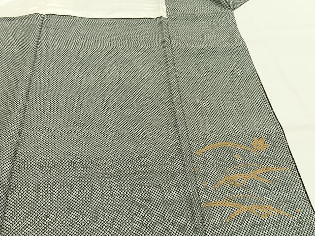 平和屋着物●訪問着 刺繍 露芝枝花文 暈し染め 金糸 金彩 正絹 逸品 AABI1520fy