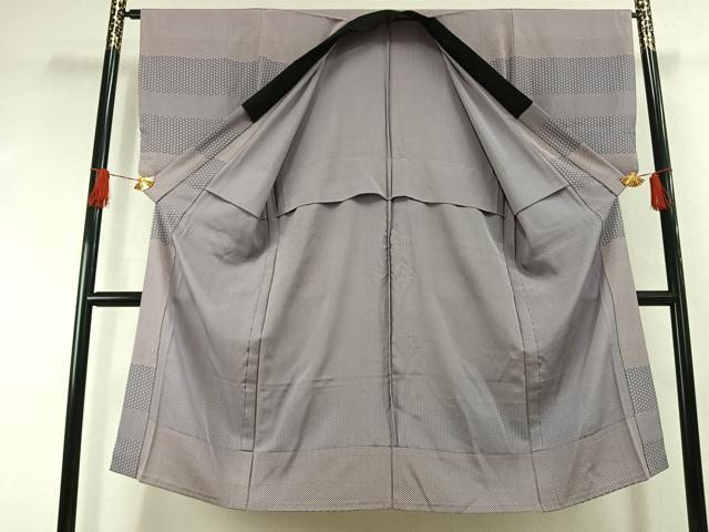 平和屋着物●男性 長襦袢 無双仕立て 横段文 正絹 逸品 AABI1526fy
