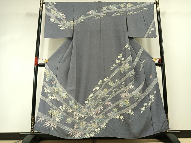 平和屋着物●倉染匠 猟彩友禅作家 倉翔篁 訪問着 松竹 三越扱い 正絹 逸品 AABI1533fy