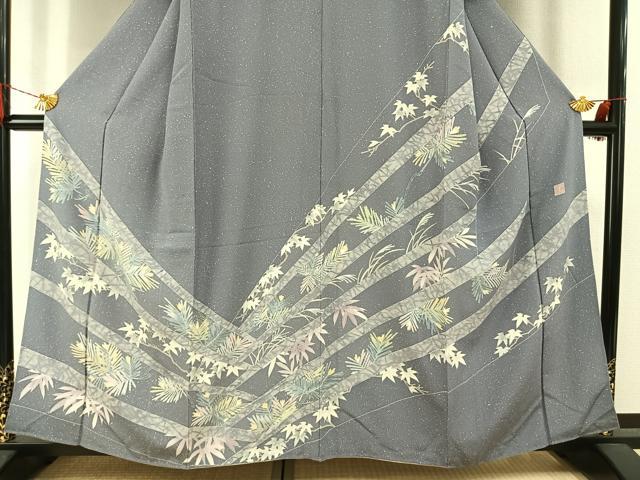 平和屋着物●倉染匠 猟彩友禅作家 倉翔篁 訪問着 松竹 三越扱い 正絹 逸品 AABI1533fy