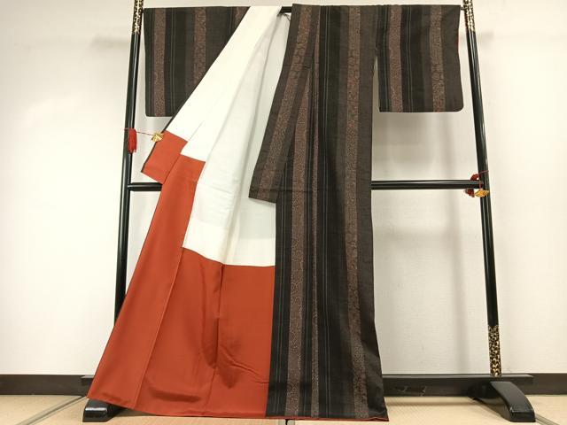 平和屋着物●上質な紬 花間道 正絹 逸品 AABI1535fy