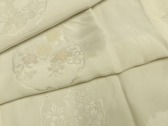 平和屋着物●長襦袢 無双仕立て 雪輪花地紋 暈し染め 正絹 逸品 AABI1572fy