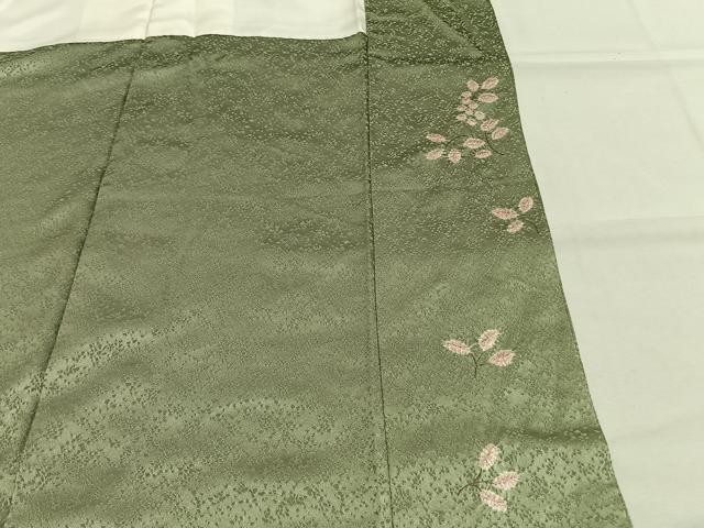 平和屋着物●訪問着 絞り 刺繍 草花文 金糸 金彩 正絹 逸品 AABI1578fy
