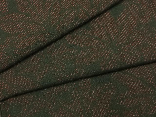 平和屋着物●結城紬 葉尽くし 正絹 逸品 AABI1580fy