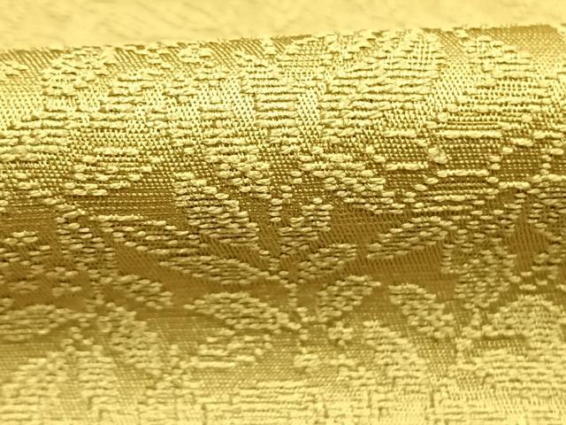 平和屋着物●上質な色無地 草葉地紋 木蘭色 正絹 逸品 AABI1590fy