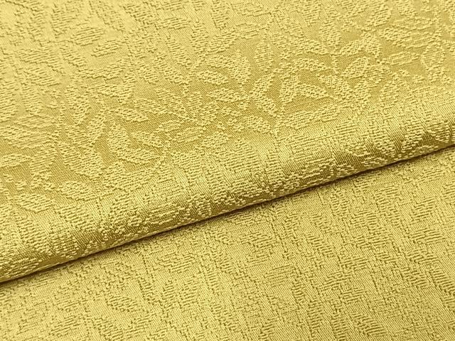 平和屋着物●上質な色無地 草葉地紋 木蘭色 正絹 逸品 AABI1590fy