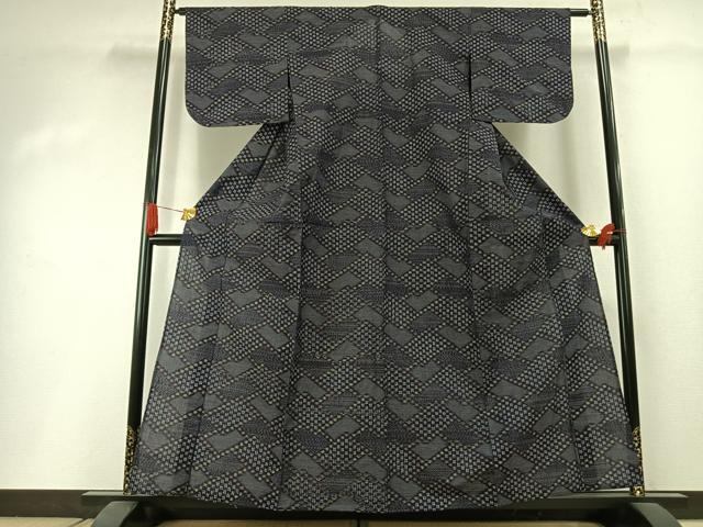 平和屋着物●久留米絣 単衣 檜垣文 綿 逸品 AABI1595fy
