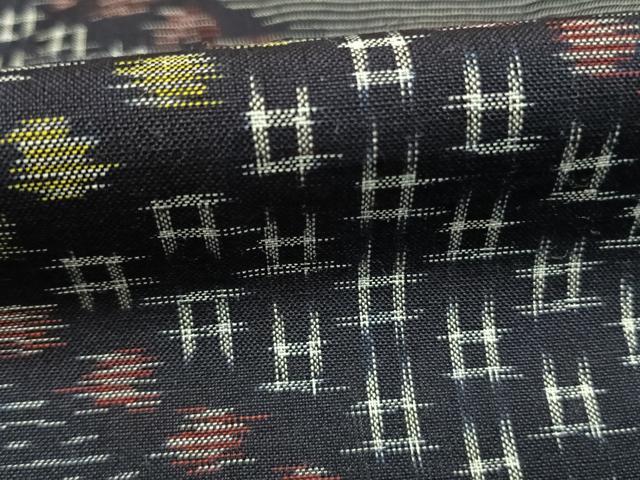 平和屋着物●久留米絣 単衣 檜垣文 綿 逸品 AABI1595fy