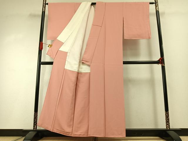 平和屋着物●上質な色無地 東雲色 正絹 逸品 AABI1597fy