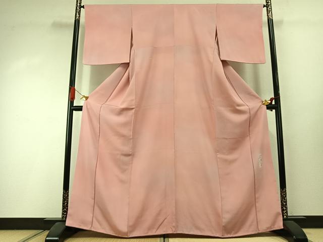 平和屋着物●染色作家 斉藤三才 小紋 霞文 正絹 逸品 AABI1608fy