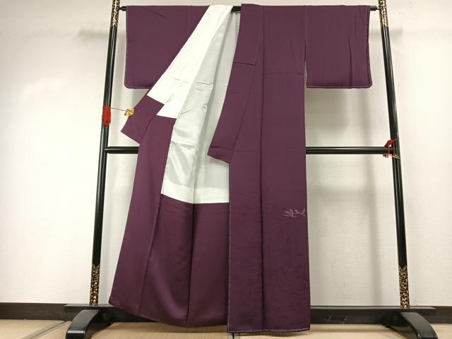 平和屋着物●本加賀友禅作家 押田正義 訪問着 風景飛鳥文 桑の実色 正絹 逸品 AABI1610fy