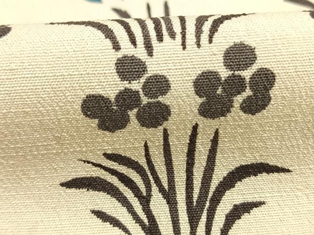 平和屋着物●上質な小紋 型染め 草花文 正絹 逸品 AABI1621fy