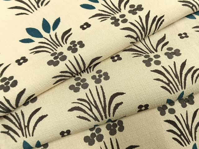 平和屋着物●上質な小紋 型染め 草花文 正絹 逸品 AABI1621fy
