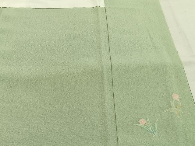 平和屋着物●訪問着 友禅 枝花文 暈し染め 正絹 逸品 AABI1627fy