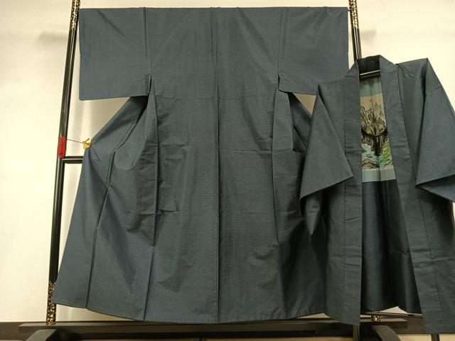 平和屋着物●男性 本場大島紬 アンサンブル 亀甲絣 正絹 逸品 AABI1633fy