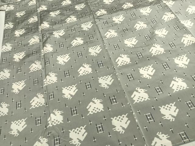 平和屋着物●上質な紬 有栖川文様 正絹 逸品 未使用 AABI1652fy
