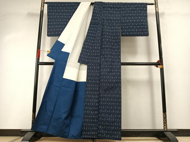 平和屋着物●本場琉球絣 紬 正絹 逸品 AABI1665fy