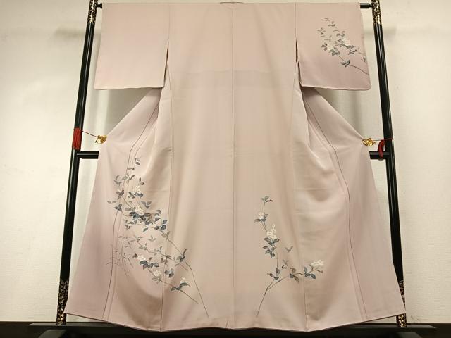 平和屋着物●訪問着 友禅 枝花文 正絹 逸品 AABI1670fy