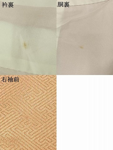 平和屋着物●訪問着 扇面花文 暈し染め 金銀彩 正絹 逸品 AABI1671fy