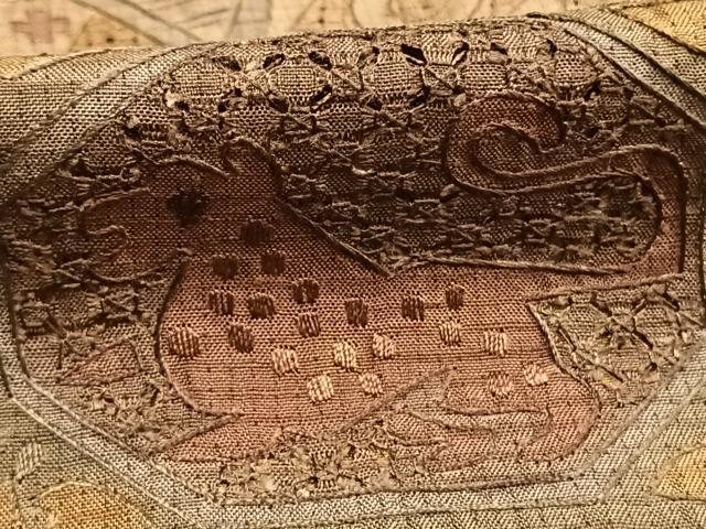 平和屋着物●訪問着 中国三大刺繍 汕頭刺繍 スワトウ刺繍 総刺繍 切嵌鳥獣花文 正絹 逸品 AABI1679fy