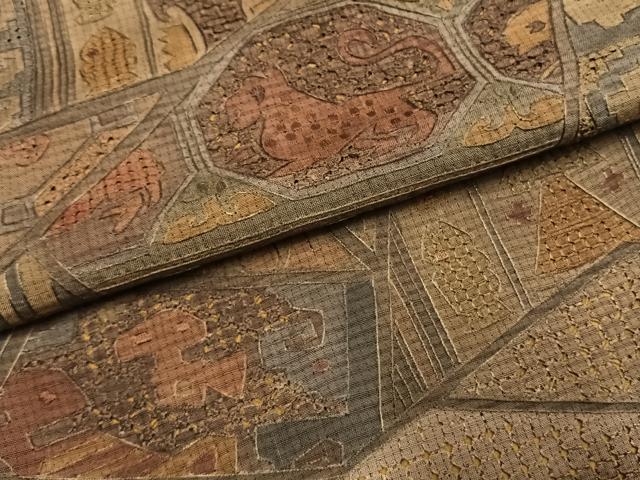 平和屋着物●訪問着 中国三大刺繍 汕頭刺繍 スワトウ刺繍 総刺繍 切嵌鳥獣花文 正絹 逸品 AABI1679fy