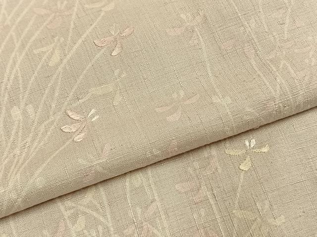 平和屋着物●訪問着 紬地 刺繍 草花文 正絹 逸品 未使用 AABI1688fy