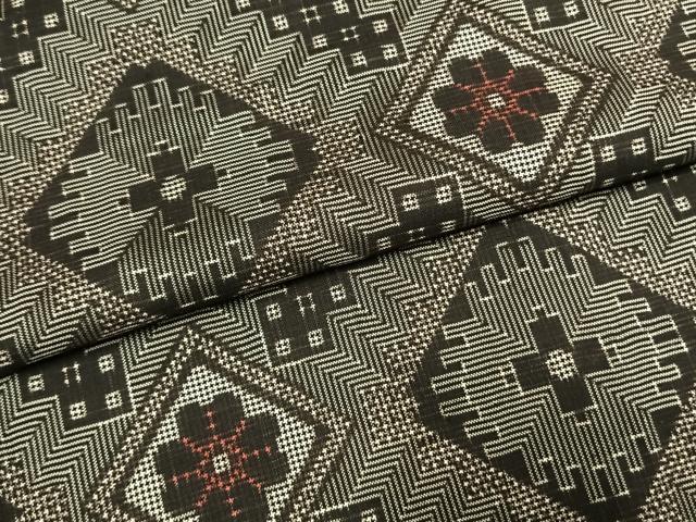 平和屋着物●本場大島紬 龍郷絣 正絹 逸品 AABI1691fy