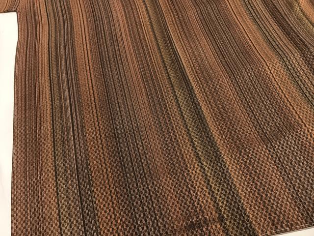 平和屋着物●上質な小紋 市松文様 正絹 逸品 未使用 AABI1695fy