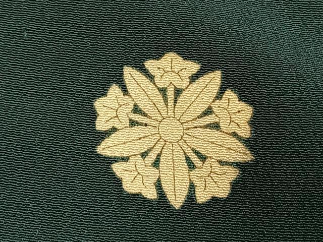 平和屋着物●アンティーク 大正ロマン 色留袖 刺繍 御所車花文 暈し染め 金糸 両褄 江戸褄 正絹 逸品 AABI1702fy