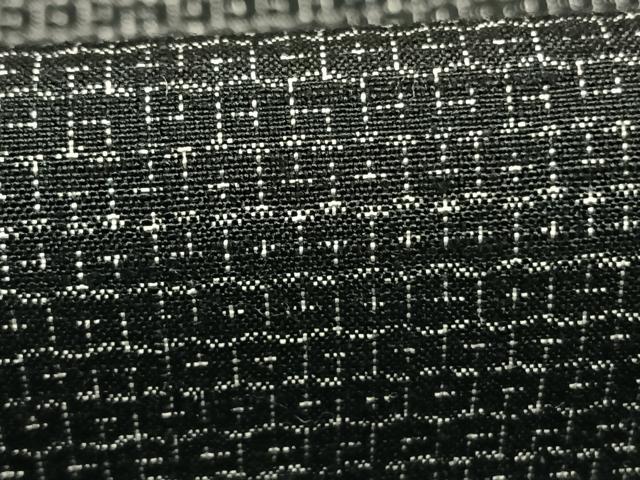 平和屋着物●結城紬 80亀甲 総詰め 黒地 正絹 逸品 未使用 AABI1705fy