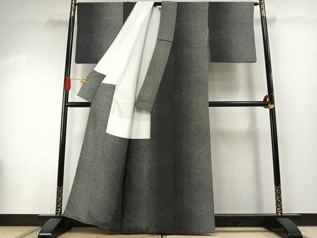 平和屋着物●上質な小紋 箔散らし文様 正絹 逸品 AABI1719fy