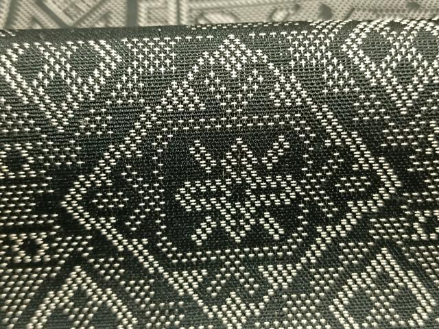 平和屋着物●お召 幾何学文様 正絹 逸品 AABI1721fy