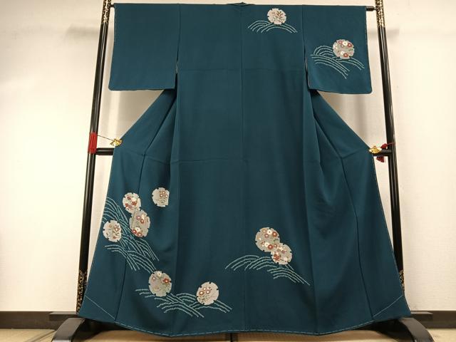 平和屋着物●訪問着 雪輪花文 正絹 逸品 未使用 AABI1723fy