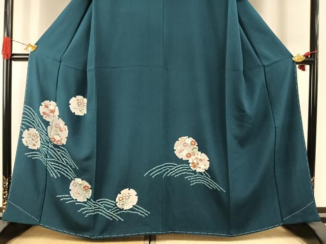 平和屋着物●訪問着 雪輪花文 正絹 逸品 未使用 AABI1723fy