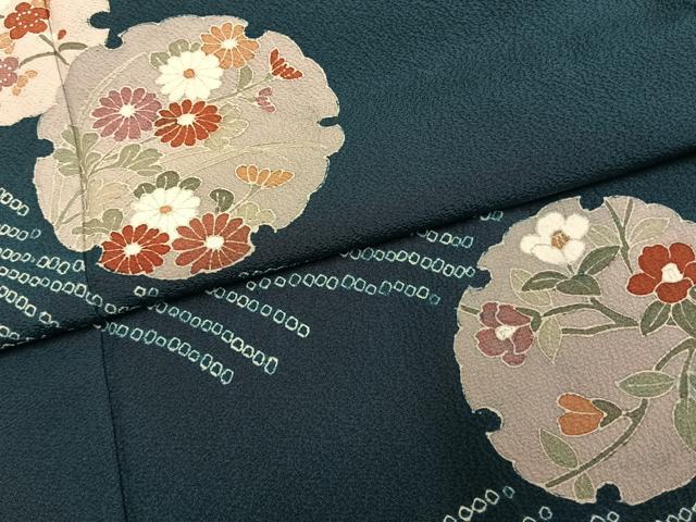 平和屋着物●訪問着 雪輪花文 正絹 逸品 未使用 AABI1723fy
