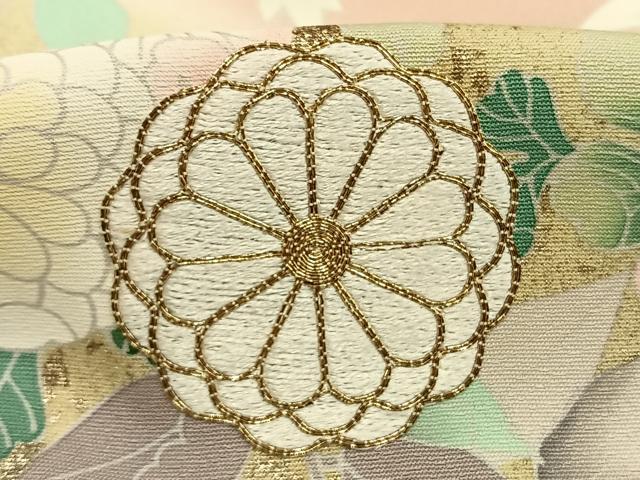 平和屋着物●訪問着 駒刺繍 草花文 暈し染め 金彩 正絹 逸品 AABI1724fy