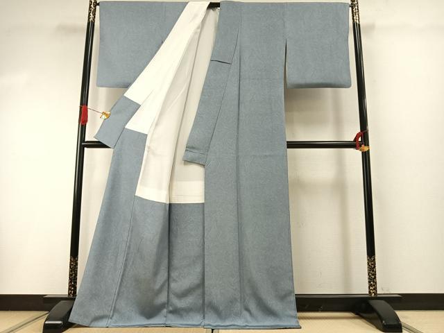 平和屋着物●上質な小紋 墨流し文様 正絹 逸品 AABI1730fy