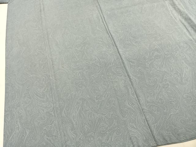 平和屋着物●上質な小紋 墨流し文様 正絹 逸品 AABI1730fy