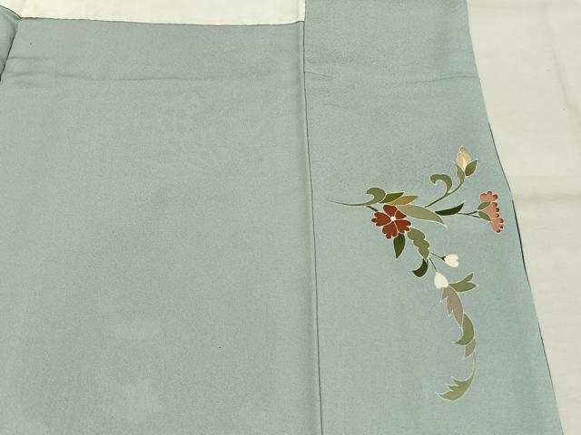 平和屋着物●訪問着 友禅 作家物 龍児 刺繍 花鳥文 金糸 正絹 逸品 未使用 AABI1739fy