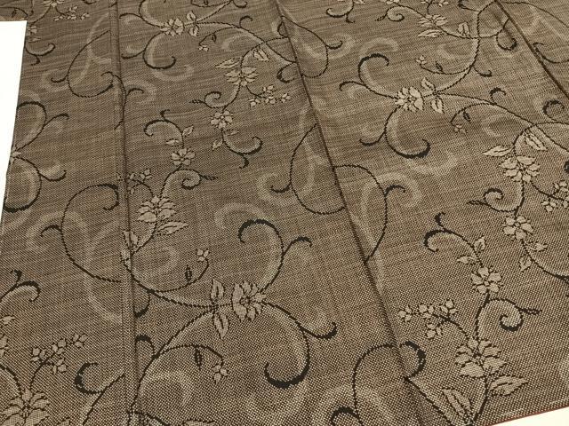 平和屋着物●本場大島紬 一元7マルキ 花唐草文 正絹 逸品 未使用 AABI1740fy