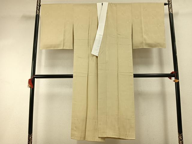 平和屋着物●長襦袢 無双仕立て 市松地紋 砥粉色 正絹 逸品 AABI1747fy
