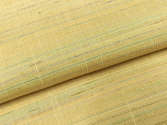 平和屋着物●紅花紬 米沢 横縞 正絹 逸品 AABI1768fy