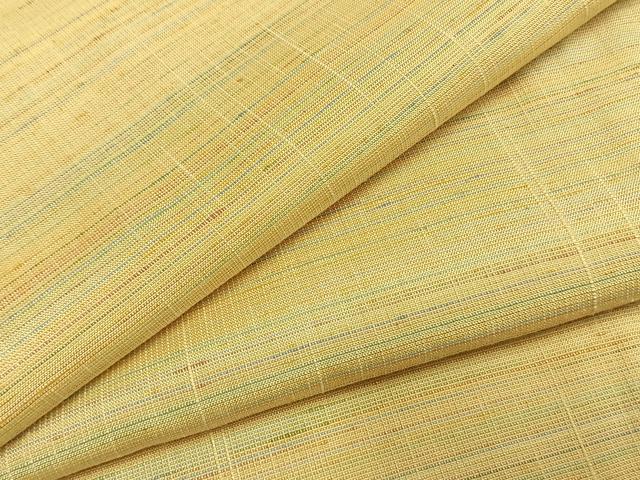 平和屋着物●紅花紬 米沢 横縞 正絹 逸品 AABI1768fy