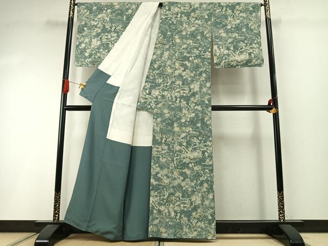 平和屋着物●創業明治元年、京の老舗【小糸染芸】 小糸敏夫 小紋 散らし文様 正絹 逸品 AABI1770fy