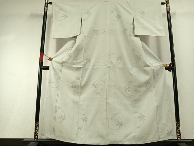 平和屋着物●結城紬 100亀甲 枝葉文 飛び亀甲柄 正絹 逸品 AABI1773fy