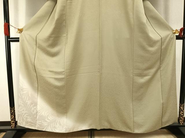 平和屋着物●訪問着 草葉文 暈し染め 金彩 正絹 逸品 AABI1801fy