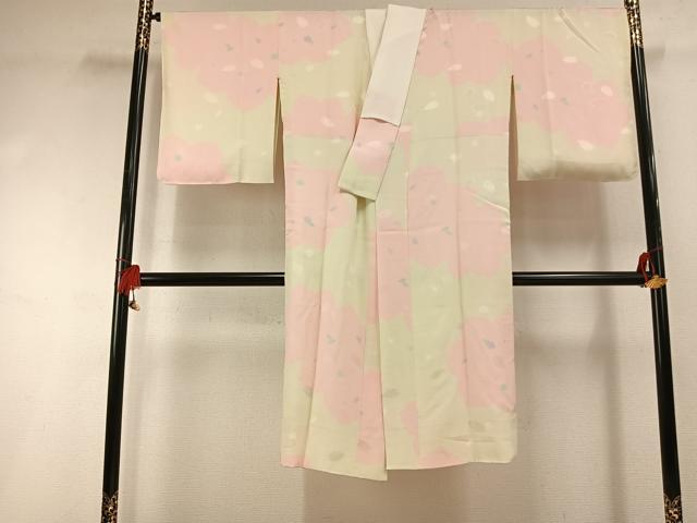 平和屋着物●長襦袢 袷 舞桜文 正絹 逸品 AABI1802fy