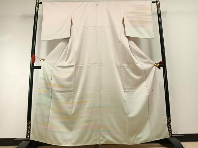 平和屋着物●人間国宝 福田喜三郎 訪問着 霞文 金彩 鈴乃屋扱い 正絹 逸品 AABI1815fy