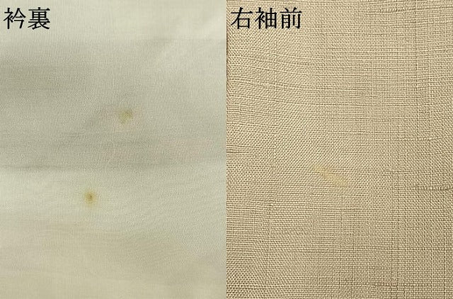平和屋着物●結城紬 色無地 練色 正絹 逸品 AABI1830fy