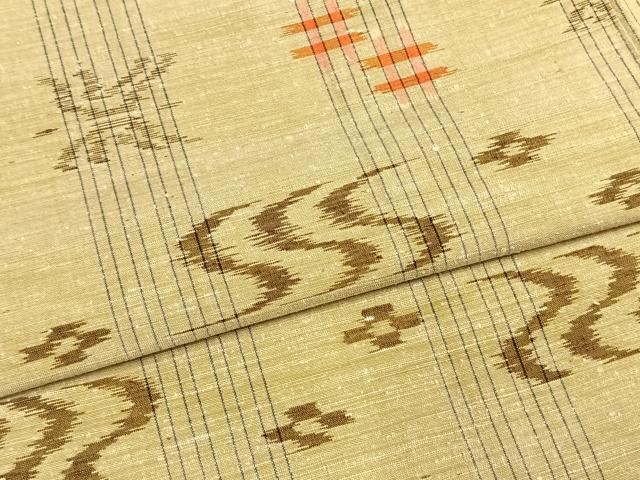 平和屋着物●上質な紬 琉球絣 正絹 逸品 AABI1831fy